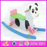 2015 Hot Sell Cartoon Panda Design Rocking Horse, Novelty Kid Wooden Rocking Horse, Wholesale Children Wooden Ride on Toy Wjy-8010
