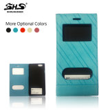 PU Leather Double View Window Flip Phone Case
