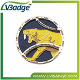 Tiger Shape Customized Souvenir Challenge Coin with Smooth Finish