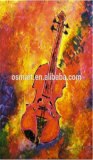 Best Quality Unique Design Hand Painted Abstract Violin Oil Picture Musical Instrument Guitar Abstract Oil Paintings Wall Paintings for Home Caffe Decoration