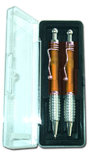 PP0507 Pen Set - Frosty Plastic Ball Pen and Mechanical Pencil in Plastic Box