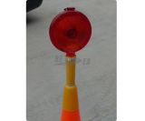 Road Safety Product Flashing LED Solar Warning Traffic Cone Light