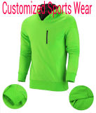 2014 Fashion Winter Promotion Fleece, Cotton Long Sleeve Men Shirt, Colour Matching Sports Wear in Green Colour