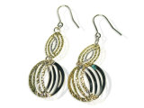 925 Solid Silver Color Gold Finished Jewellery Earrings