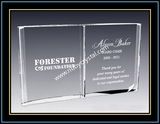 8 Inch High Crystal Open Book Plaques Award (NU-CW700)