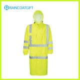 Hooded Relfective Nylon Oxford Police Raincoat (RPY-056)