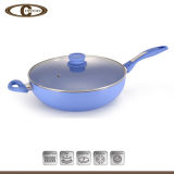 Blue Color Change Fry Pan with Lid