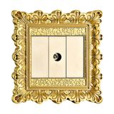 Brass Forged with Antique Patterns Wall TV Socket