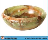 Natural Green Onyx Vessel Sink