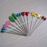Hot Selling 55mm Rainbow Color Assorted Head Shape Sewing Pin