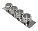 Hot Selling Item in USA Magnetic Spice Tin Round Window Stainless Steel Kitchen Spice Jar