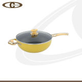 Yellow Color Non-Stick Coating Wok
