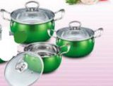 Green Pot Body Apple Cookware Jp-Sspf03ap Set
