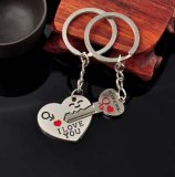 Hot Couple Gift Heart Key Keychain Keyring Set Valentines'day Love Gift 1 Pair