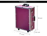 Professional Cosmetic Trolley Fashion Aluminum Red