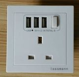 USB Wall Socket Portable Power Socket Outlet 2 USB Charging Ports