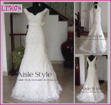 V Neck Lace Wedding Dress (LT5078)