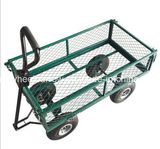 Folding Metal Mesh Garden Tool Cart