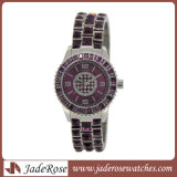 Ladies Stainless Steel Watch with Color Stone