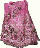 African Net with Sequinse Lace Fabric Cl9278-5 Pink