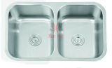 Stainless Steel Kitchen Sink, Double Stainless Steel Sink (D80)