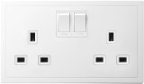 13A 2 Gang Switched Socket Outlet