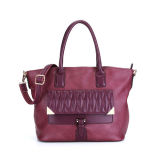 Rose Red Embossed Designer Handbag (MBNO036038)