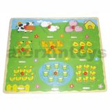 Wooden Puzzle Numbers with Farm Animals (80897)