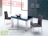 Modern Simple Glass Dining Table with Four Legs Support
