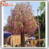 Decorative Fiberglass Artificial Silk Flower Tree