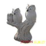 Granite Stone Owl Carving Sculpture (XMJ-OW03)