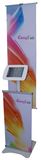 Kiosk Stand with Graphic Banner for Ipad