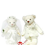 Plush White Bear Wedding Toy