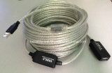20m Transparent USB Extension Cable with 2 IC