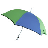 Green and Blue Color Automatic Open Aluminium Golf Umbrella (75G248)
