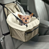 Portable Car Pet Booster Seat with Clip-on Safety Leash
