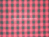 Red-and-Black Wool Check Fabric (UW068)