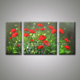 Modern Poppy Flower Painting for Wall Decoration (KLFL3-0089)