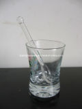 Shot Glass With Glass Spoon