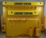 Safety Lockout Station with Hinged Covers