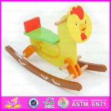 2015 Newest Mechanical Horse Toy for Kids, Chilcken Deisgn Wooden Rocking Horse, Excellent Child Wooden Rocking Horse Toy Wjy-8008