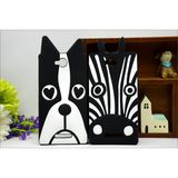 Cartoon Black Silicon Bumper Phone Cover/Case for iPhone 4/5/6g Plus