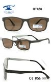 2015 Most Popular Ultem Optical Frames with Sunglasses Clip on, Eyewear Optical Frames, Cheap Ultem Optical Frame, Frame with Clip on Sunglasses (UT058)