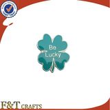 Hot Selling Four Leaf Shape Good Luck Custom Metal Badge Pins (FTBD10165J)