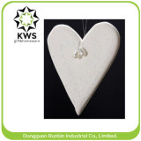 Hand Crafted Clay Heart with Pearls Christmas Ornaments