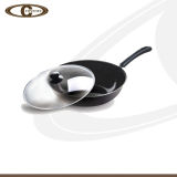 Black Non-Stick Coating Wok with Handle Painting