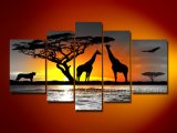 100% Hand Painted African Animal Oil Paintings