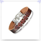 Fashion Jewellery Stainless Steel Bracelet Leather Bracelet (HR6100)