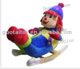 Plush Rocking Horse with PP and Wooden Base for Kids (GT-4)