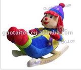 Plush Rocking Horse with PP and Wooden Base for Kids (GT-4)